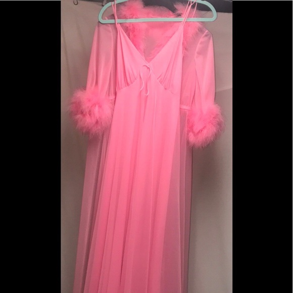 REAL VINTAGE 1920’S FRENCH BONWIT & TELLER NIGHTGOWN & ROBE SHOWCASE MUSEUM - Picture 3 of 8